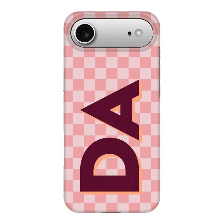 Apple iPhone 17 Air / Snap MagSafe Custom Monogram Initial Small Checkerboard, Phone Case - Stylizedd.com