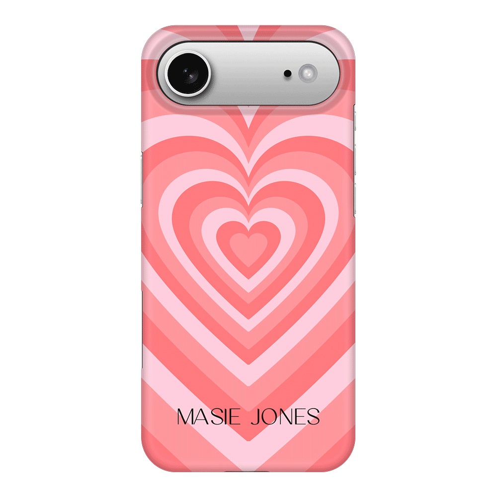 Apple iPhone 17 Air / Snap MagSafe Personalized Name Retro Hearts, Phone Case - Stylizedd.com