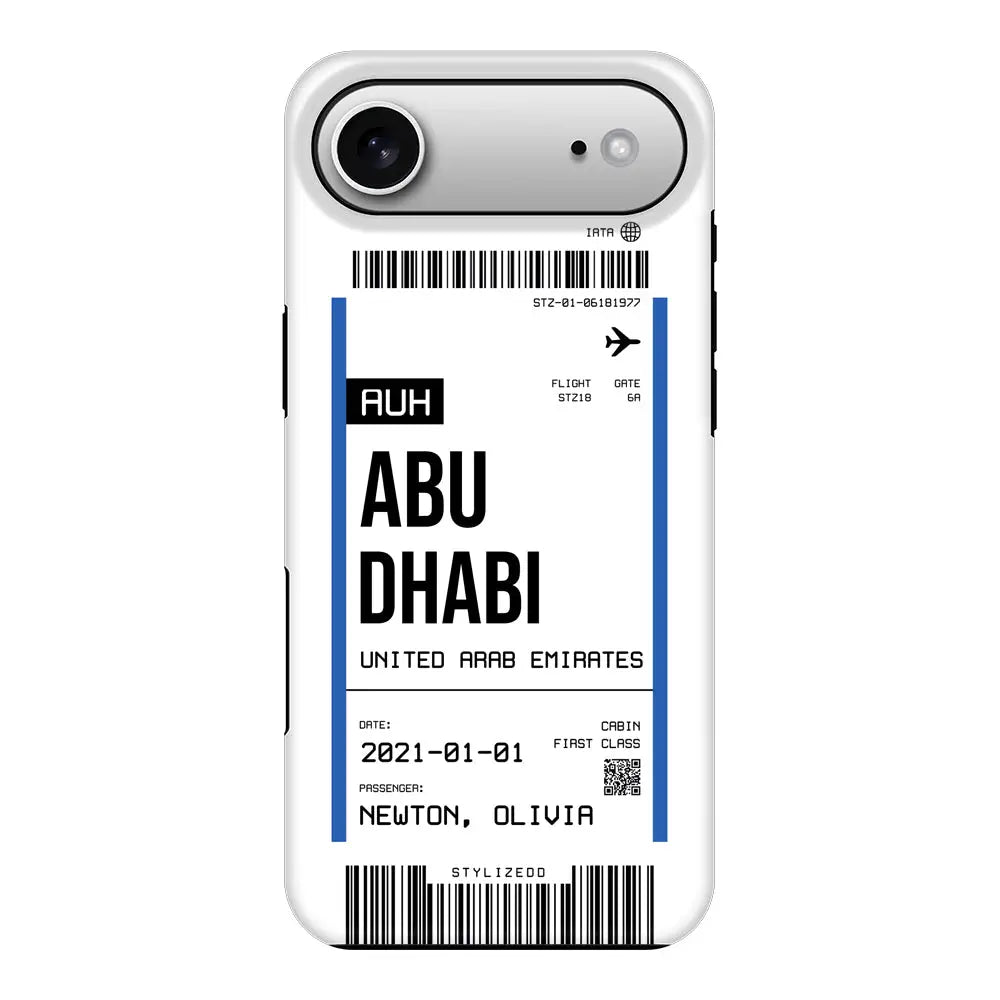 Apple iPhone 17 Air / Tough MagSafe Custom Flight Boarding Pass Ticket Phone Case - Stylizedd.com