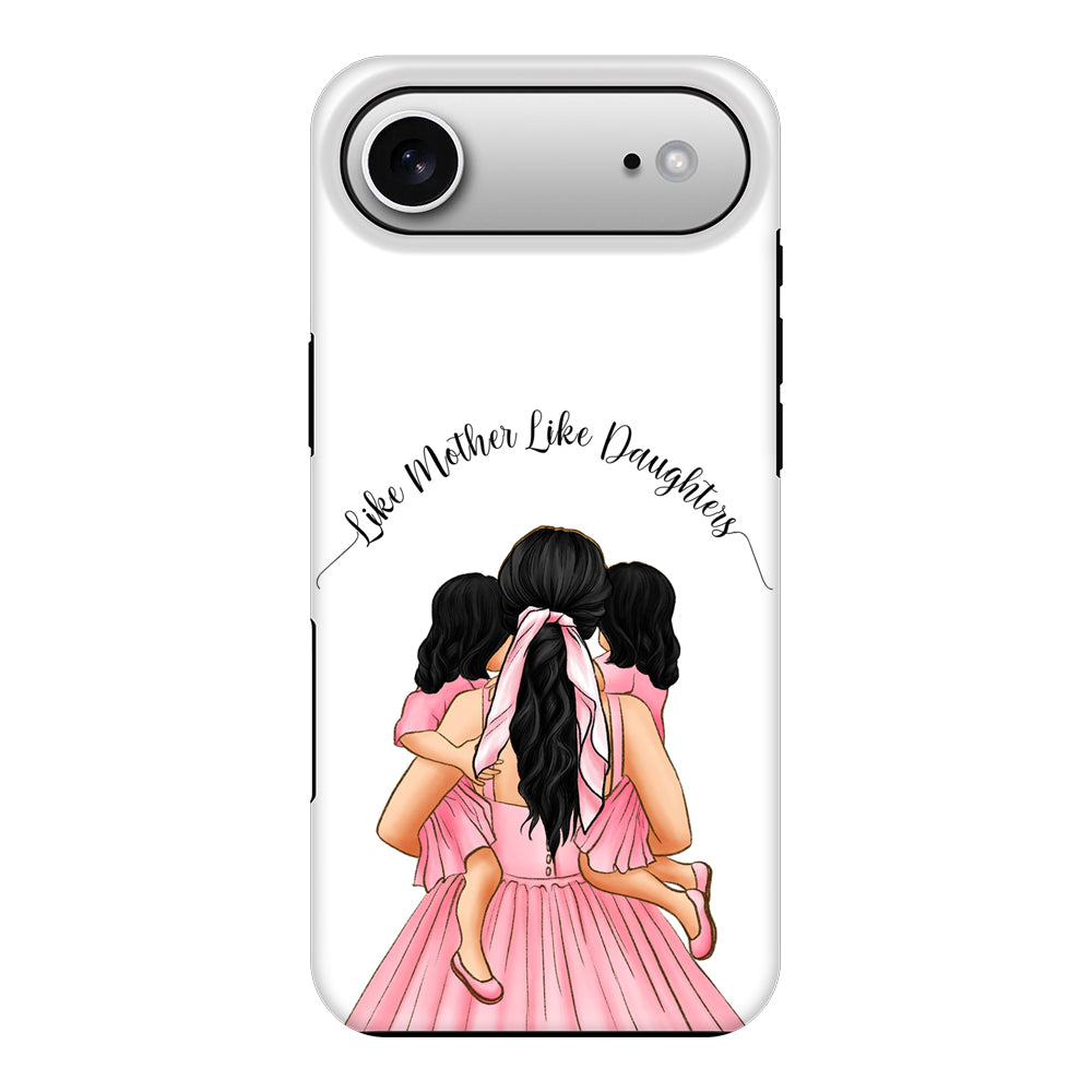 Apple iPhone 17 Air / Tough MagSafe Mother 2 daughters Custom Clipart, Text Phone Case - Stylizedd.com