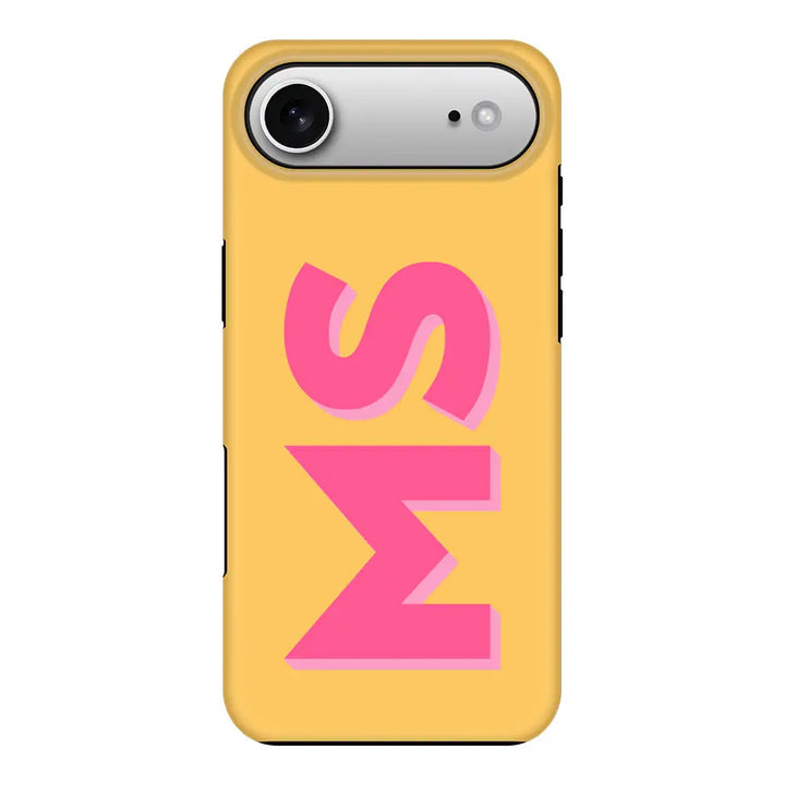Apple iPhone 17 Air / Tough MagSafe Personalized Monogram Initial 3D Shadow Text Phone Case - Stylizedd.com