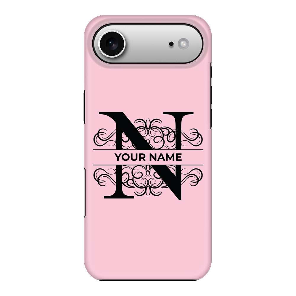 Apple iPhone 17 Air / Tough MagSafe Split Floral Initial Phone Case - Stylizedd.com