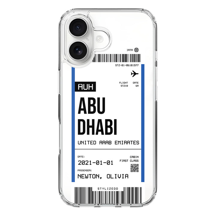 Apple iPhone 17 / Clear MagSafe Custom Flight Boarding Pass Ticket Phone Case - Stylizedd.com