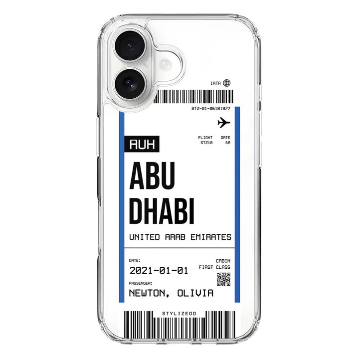 Apple iPhone 17 / Clear MagSafe Custom Flight Boarding Pass Ticket Phone Case - Stylizedd.com