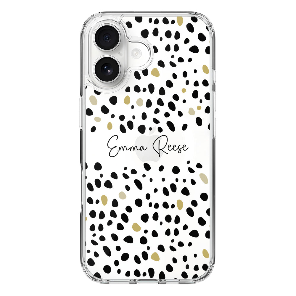 Apple iPhone 17 / Clear MagSafe Pebble Multi Color Custom Text, My Name Phone Case - Stylizedd.com