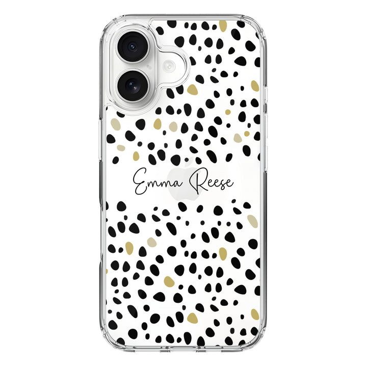 Apple iPhone 17 / Clear MagSafe Pebble Multi Color Custom Text, My Name Phone Case - Stylizedd.com