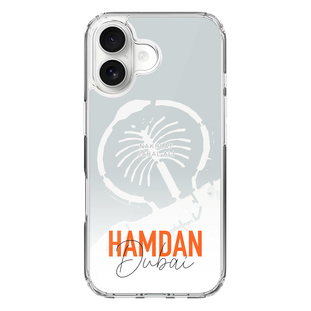 Apple iPhone 17 / Clear MagSafe Personalized Location Map & Name, Phone Case - Stylizedd.com