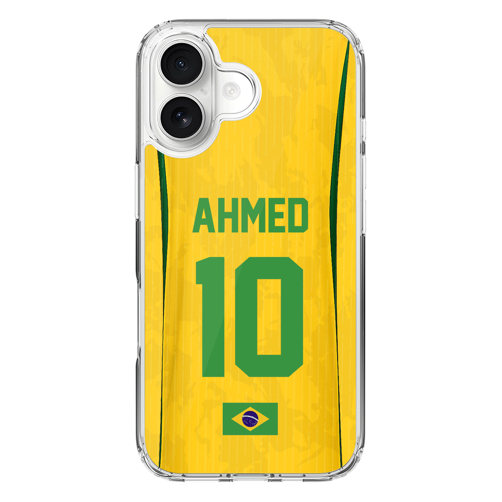 Apple iPhone 17 / Clear MagSafe Personalized Football Jersey Phone Case Custom Name & Number - Stylizedd.com