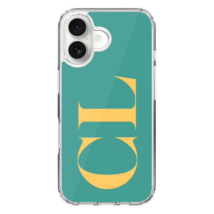 Apple iPhone 17 / Clear MagSafe Personalized Monogram Large Initial 3D Shadow Text, Phone Case - Stylizedd.com