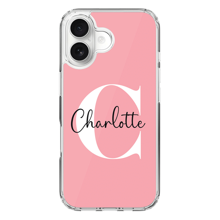 Apple iPhone 17 / Clear MagSafe Custom Monogram Large Initial Name & Letter, Phone Case - Stylizedd.com