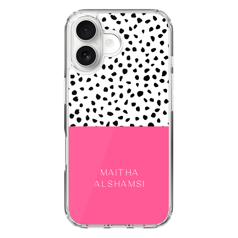 Apple iPhone 17 / Clear MagSafe Personalized Text Colorful Spotted Dotted, Phone Case - Stylizedd.com