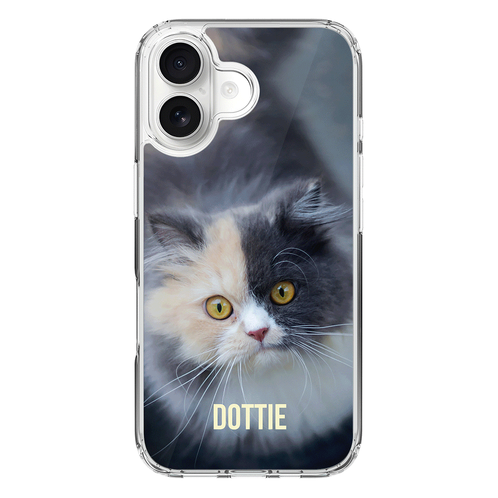 Personalized Pet Cat Phone Case Apple iPhone 17 / Clear MagSafe | Stylizedd
