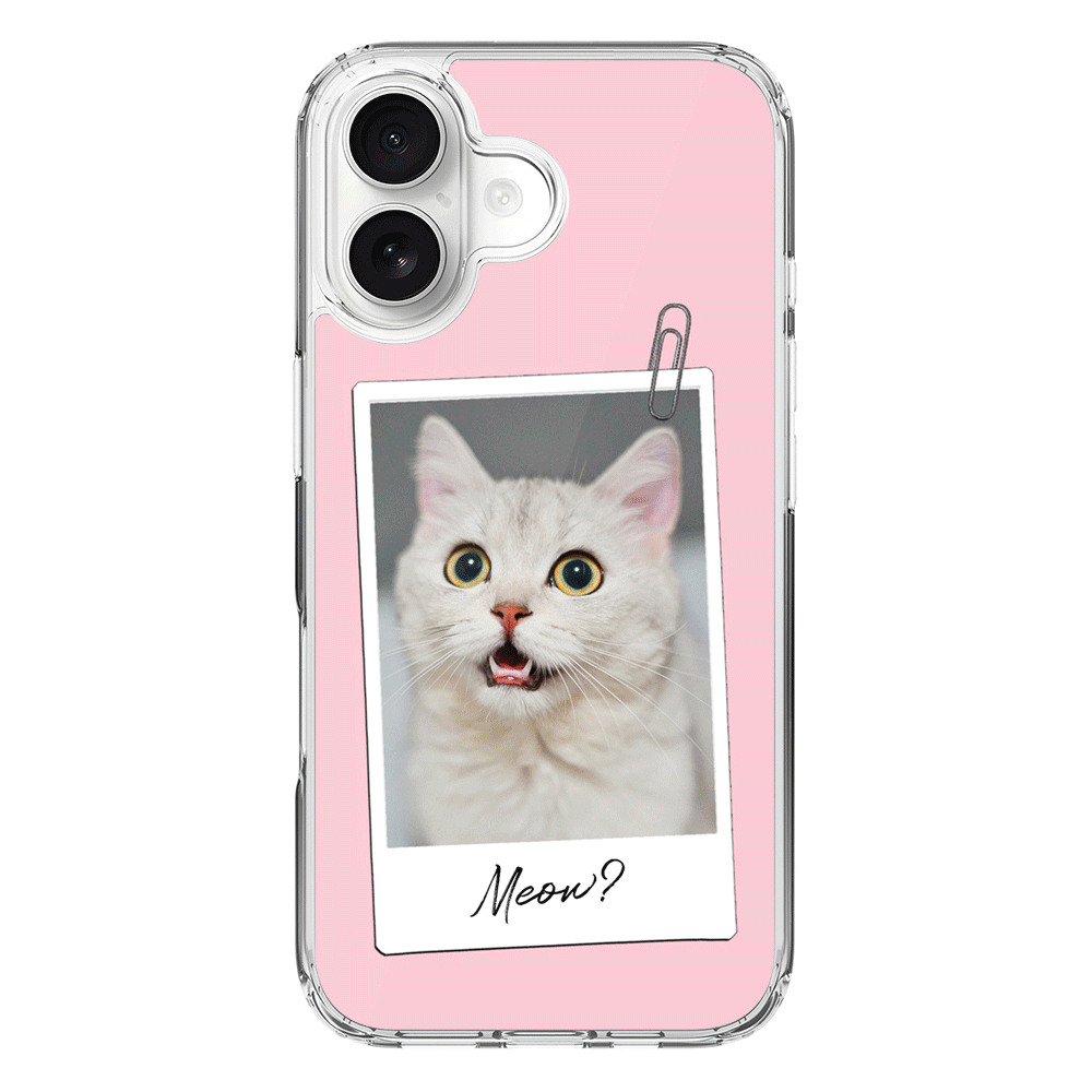 Apple iPhone 17 / Clear MagSafe Polaroid Photo Pet Cat, Phone Case - Stylizedd.com