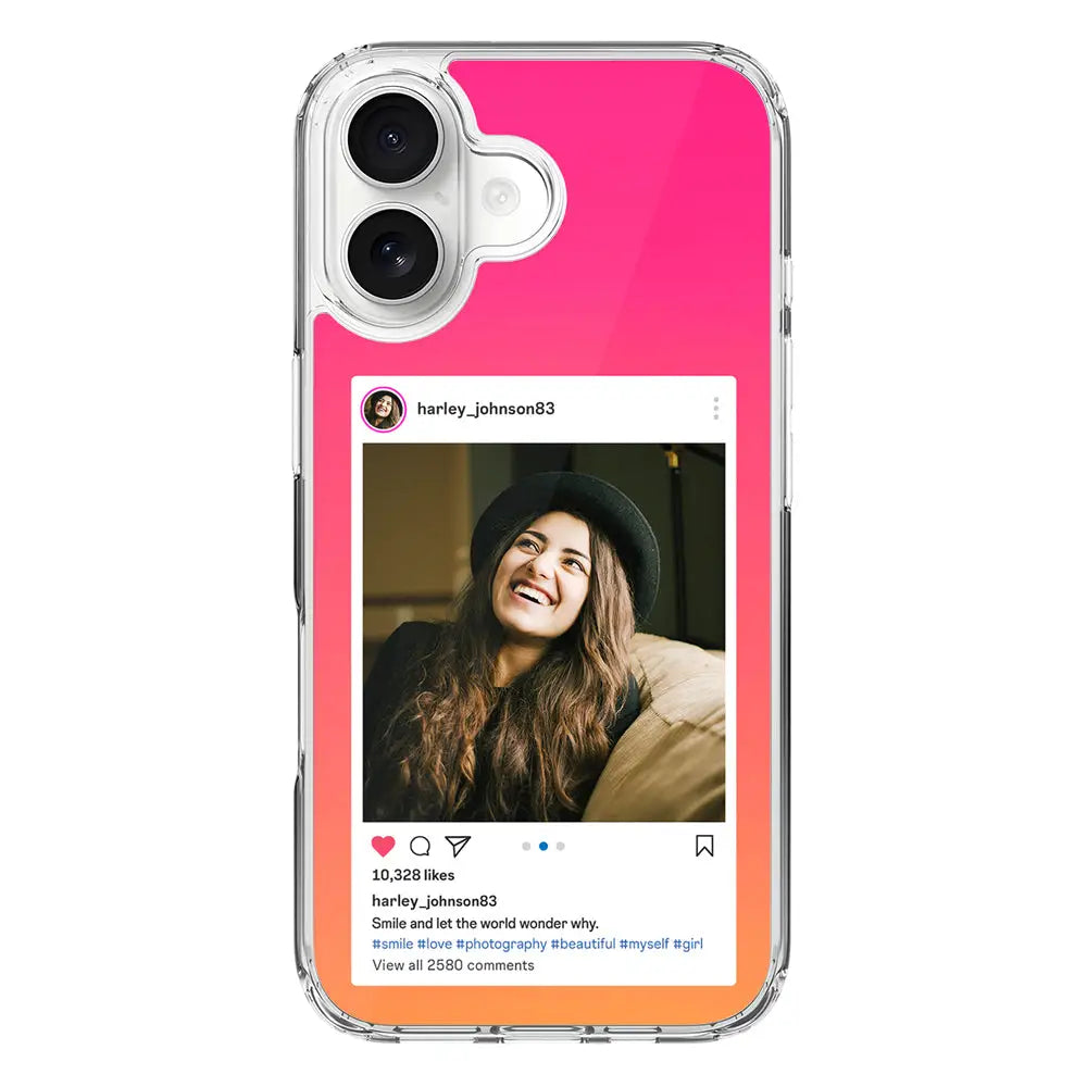 Apple iPhone 17 / Clear MagSafe Custom Photo Instagram Post Template, Phone Case - Stylizedd.com