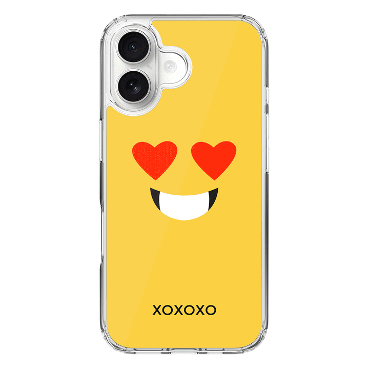 Apple iPhone 17 / Clear MagSafe Custom Text Emojis Emoticons Face, Phone Case - Stylizedd.com