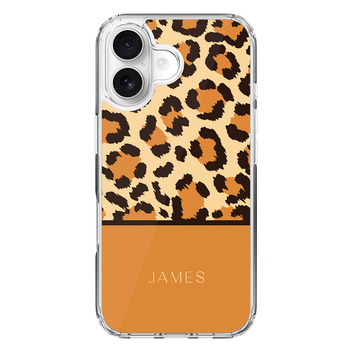 Apple iPhone 17 / Clear MagSafe Personalized Text Animal Skin Pattern, Phone Case - Stylizedd.com