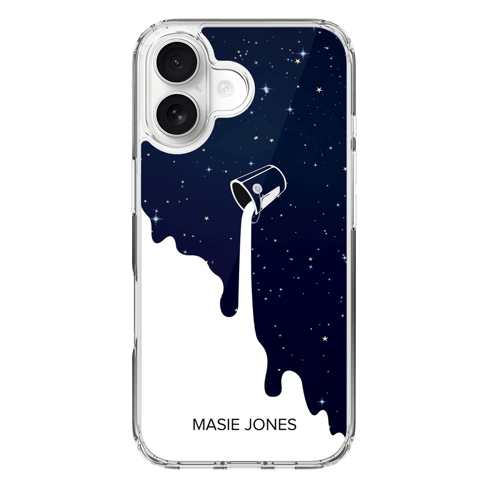 Apple iPhone 17 / Clear MagSafe Personalized Name Milky Way, Phone Case - Stylizedd.com