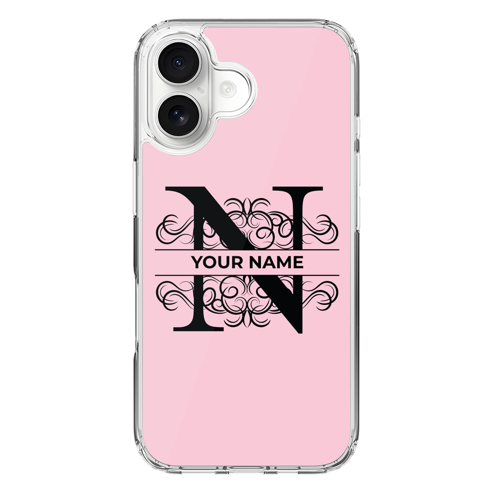 Apple iPhone 17 / Clear MagSafe Split Floral Initial Phone Case - Stylizedd.com