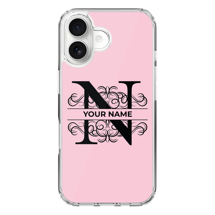 Apple iPhone 17 / Clear MagSafe Split Floral Initial Phone Case - Stylizedd.com