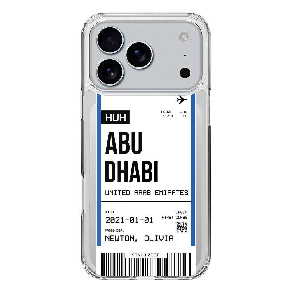 Apple iPhone 17 Pro / Clear MagSafe Custom Flight Boarding Pass Ticket Phone Case - Stylizedd.com