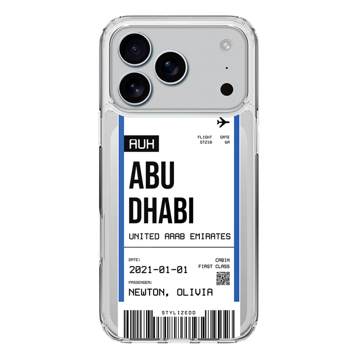 Apple iPhone 17 Pro / Clear MagSafe Custom Flight Boarding Pass Ticket Phone Case - Stylizedd.com