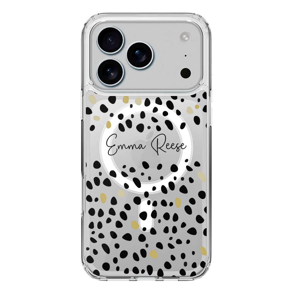 Apple iPhone 17 Pro / Clear MagSafe Pebble Multi Color Custom Text, My Name Phone Case - Stylizedd.com