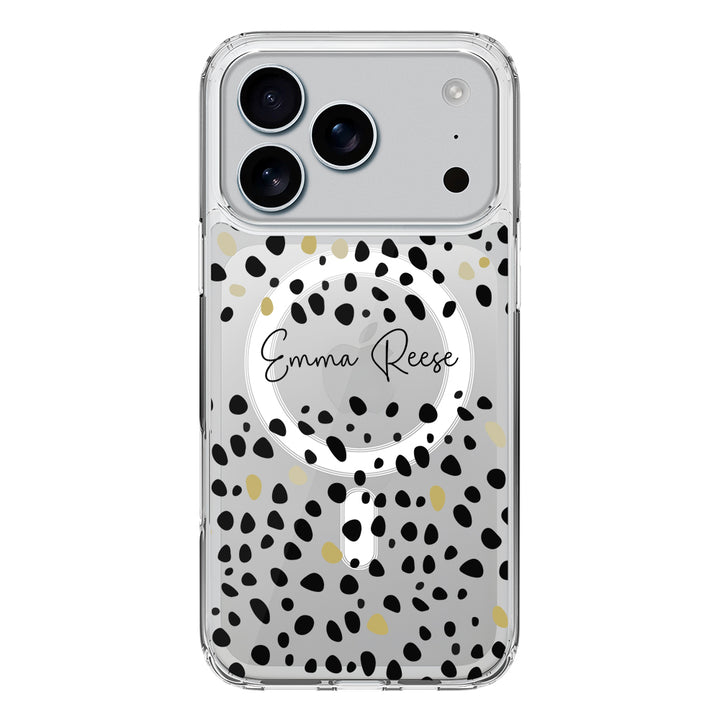 Apple iPhone 17 Pro / Clear MagSafe Pebble Multi Color Custom Text, My Name Phone Case - Stylizedd.com