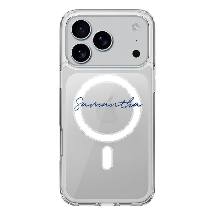 Apple iPhone 17 Pro / Clear MagSafe Custom Text, My Name Phone Case - Stylizedd.com