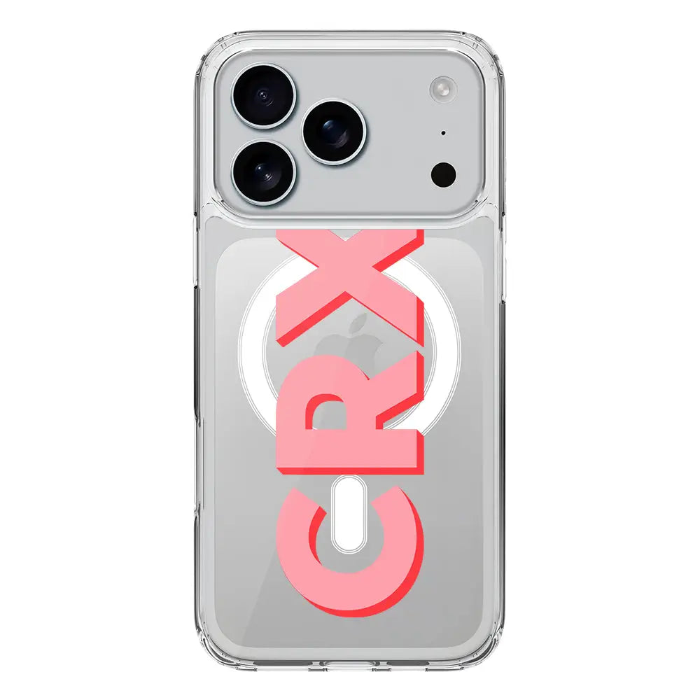 Apple iPhone 17 Pro / Clear MagSafe Personalized Monogram Initial 3D Shadow Text Phone Case - Stylizedd.com