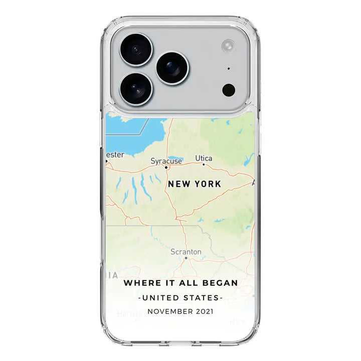 Apple iPhone 17 Pro / Clear MagSafe Personalized map, Phone Case - Stylizedd.com