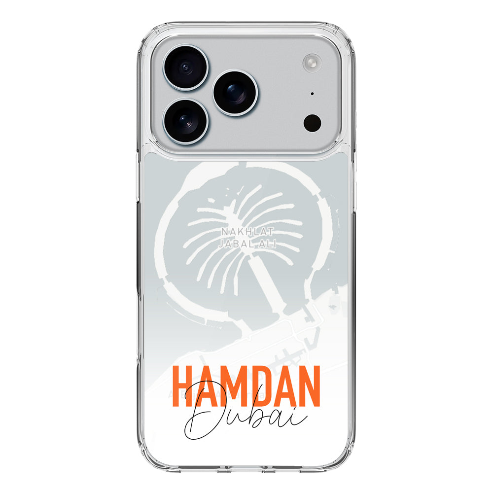 Apple iPhone 17 Pro / Clear MagSafe Personalized Location Map & Name, Phone Case - Stylizedd.com