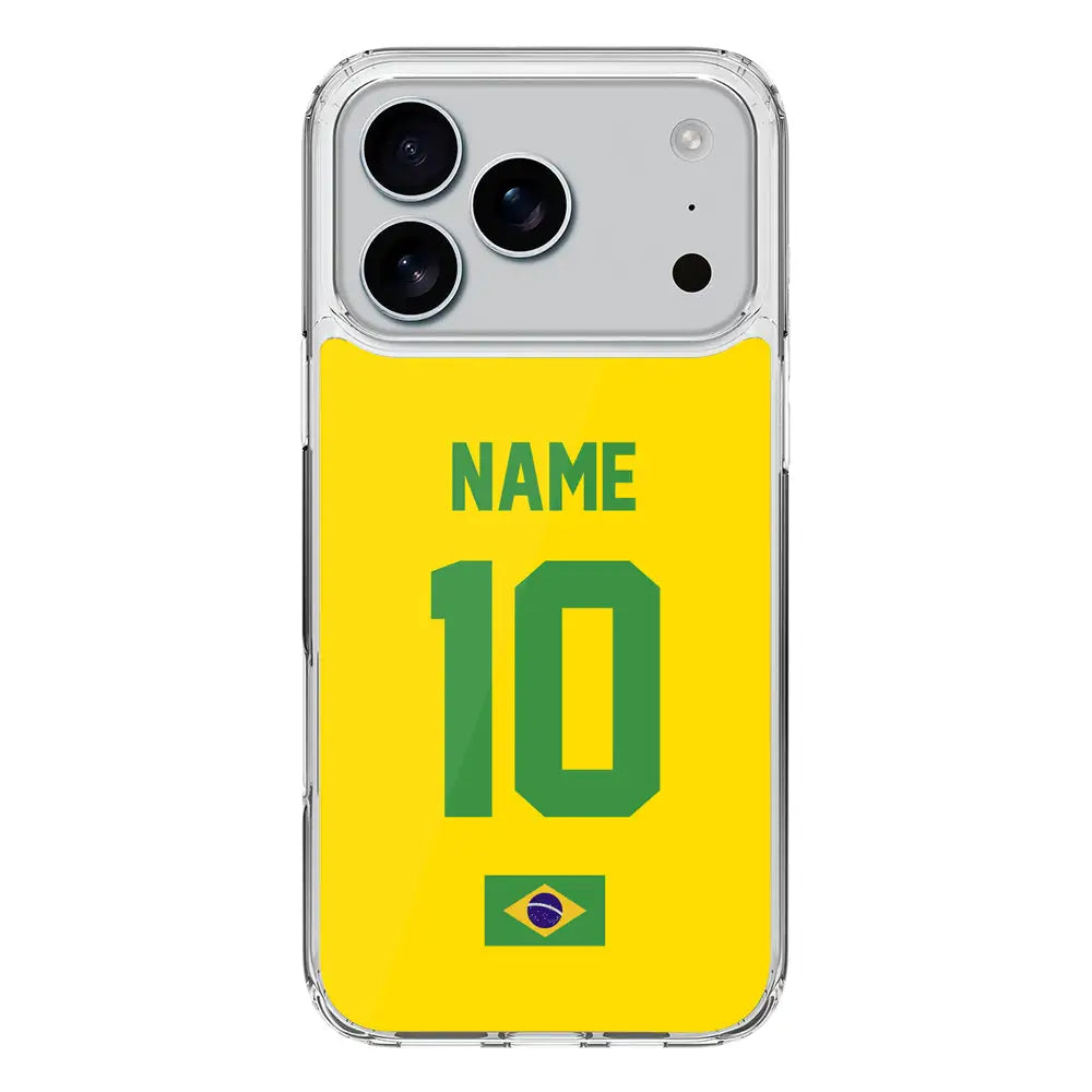 Apple iPhone 17 Pro / Clear MagSafe Personalized Football Jersey Phone Case Custom Name & Number - Stylizedd.com