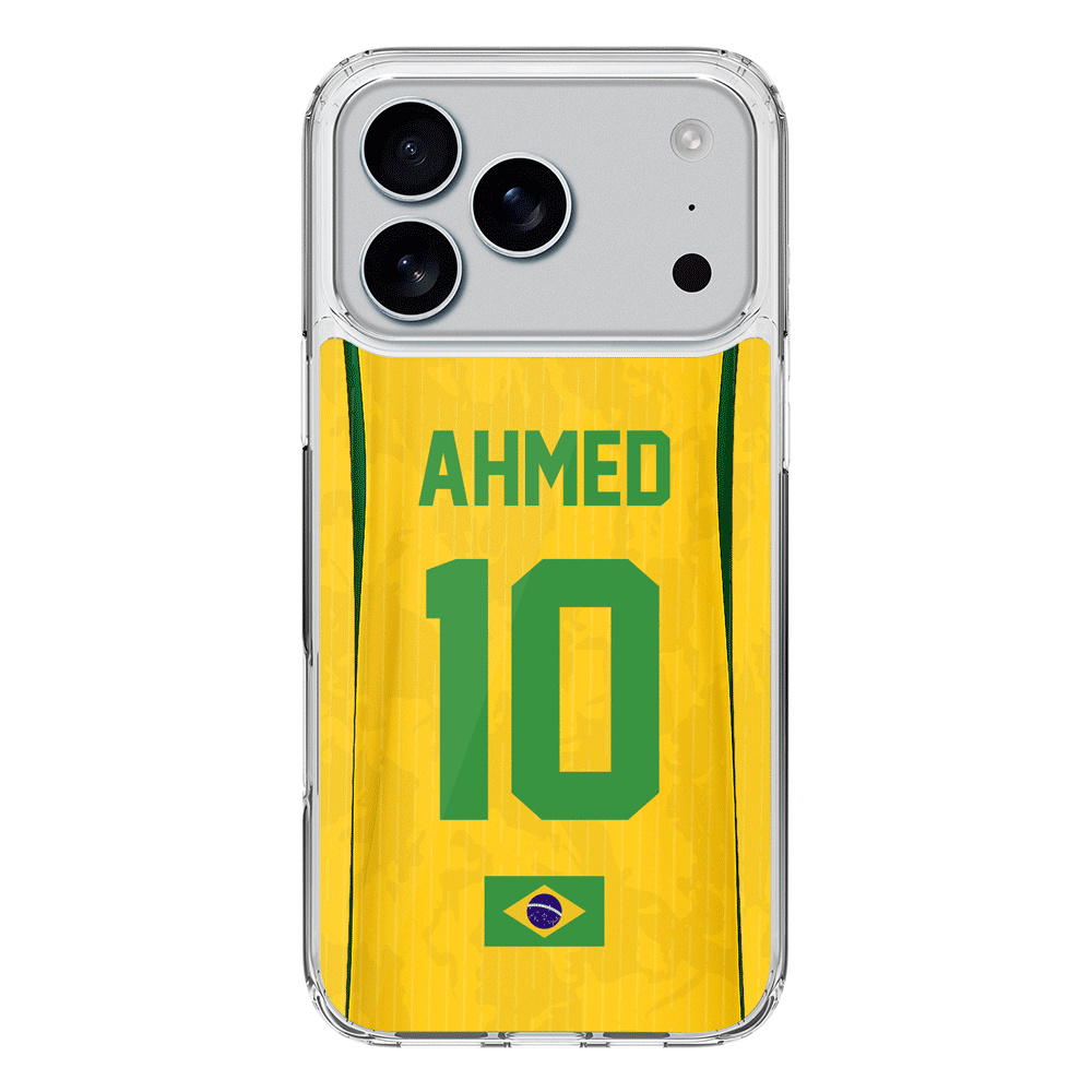Apple iPhone 17 Pro / Clear MagSafe Personalized Football Jersey Phone Case Custom Name & Number - Stylizedd.com