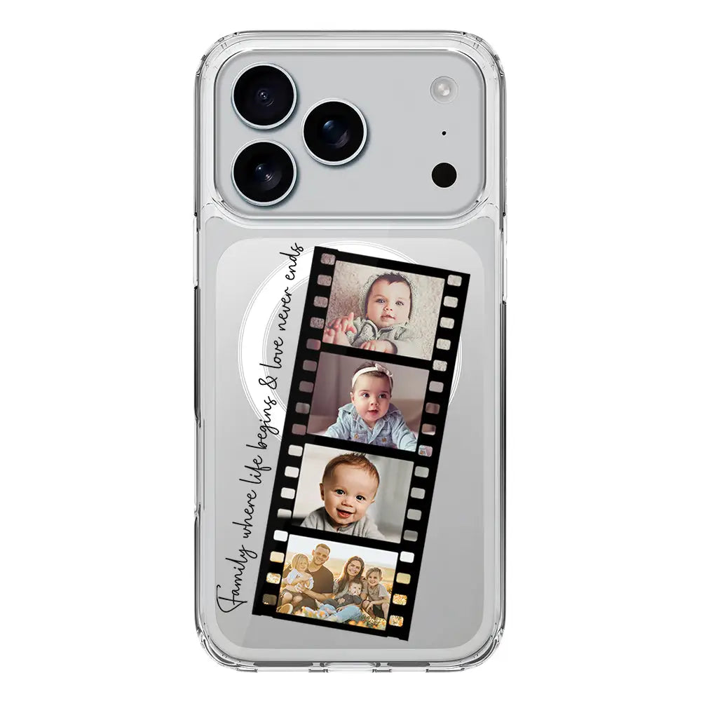 Apple iPhone 17 Pro / Clear MagSafe Custom Film Strips Personalised Movie Strip, Phone Case - Stylizedd.com