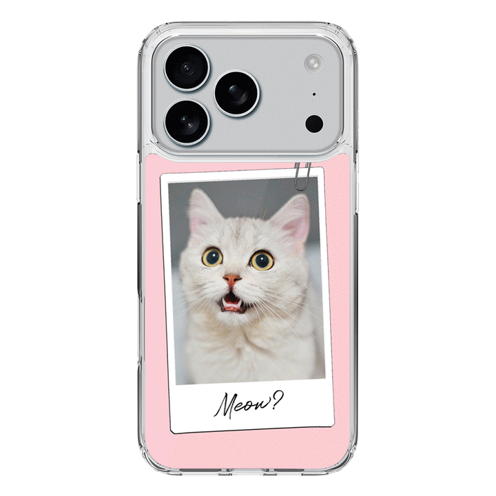 Apple iPhone 17 Pro / Clear MagSafe Polaroid Photo Pet Cat, Phone Case - Stylizedd.com