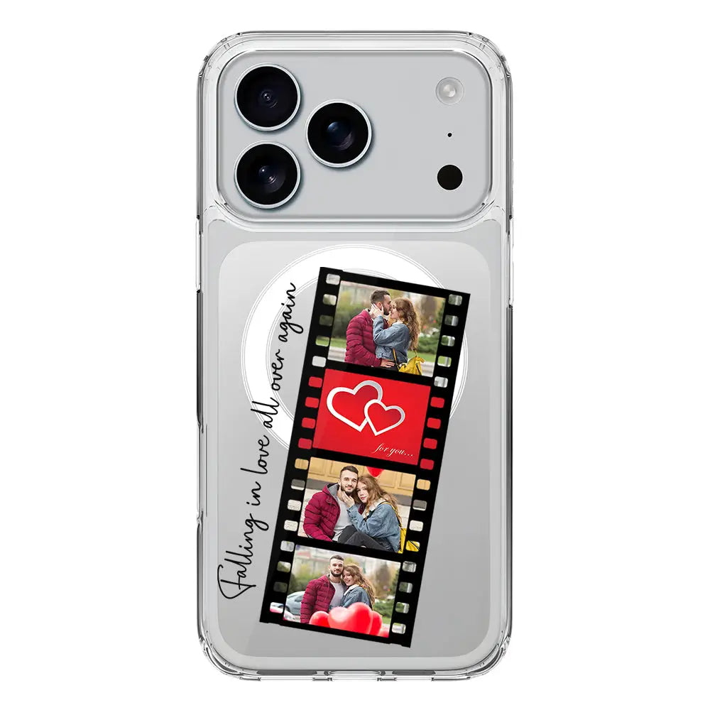 Apple iPhone 17 Pro / Clear MagSafe Custom Valentine Photo Film Strips, Phone Case - Stylizedd.com