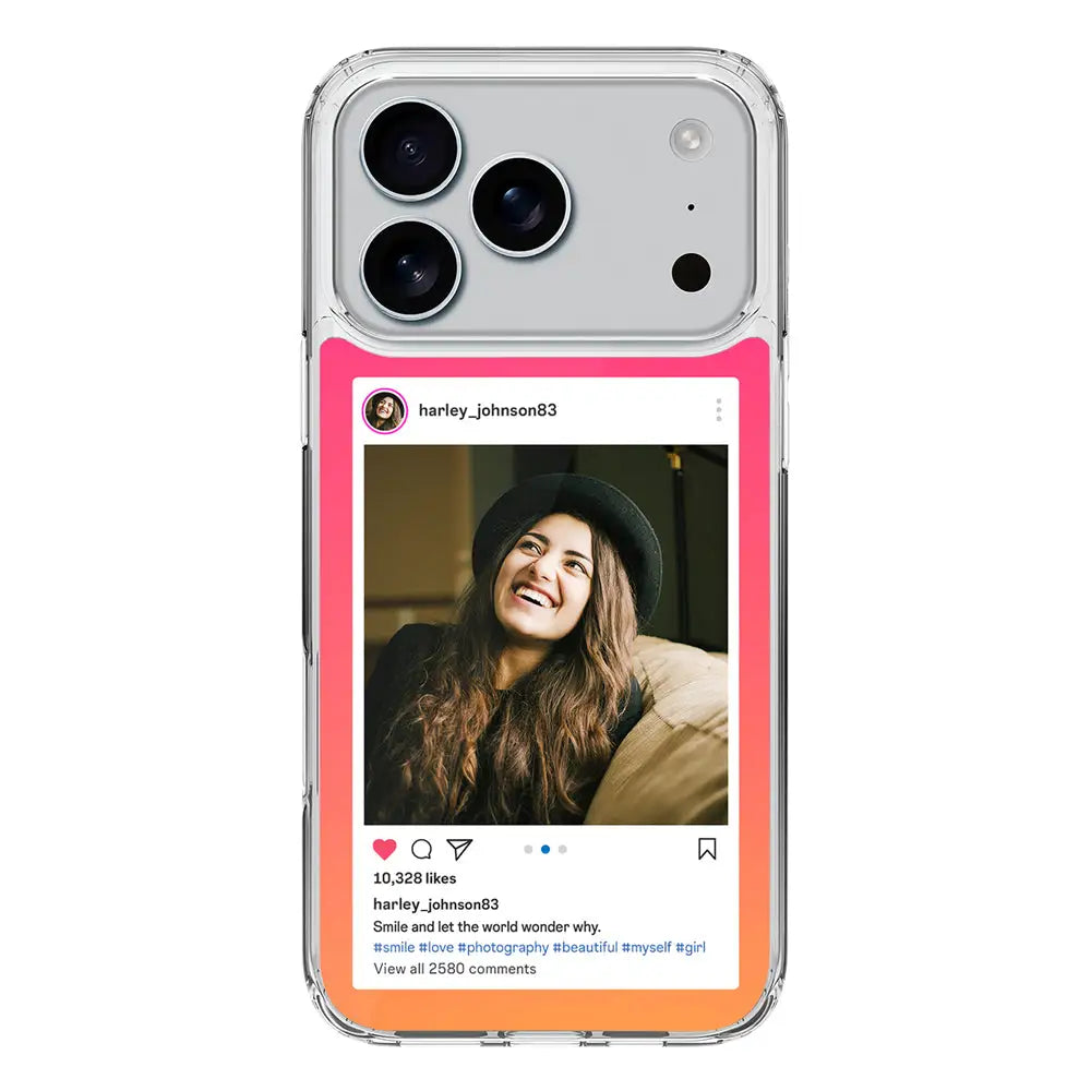 Apple iPhone 17 Pro / Clear MagSafe Custom Photo Instagram Post Template, Phone Case - Stylizedd.com
