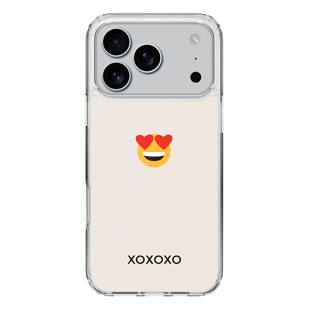 Apple iPhone 17 Pro / Clear MagSafe Custom Text Emojis Emoticons, Phone Case - Stylizedd.com