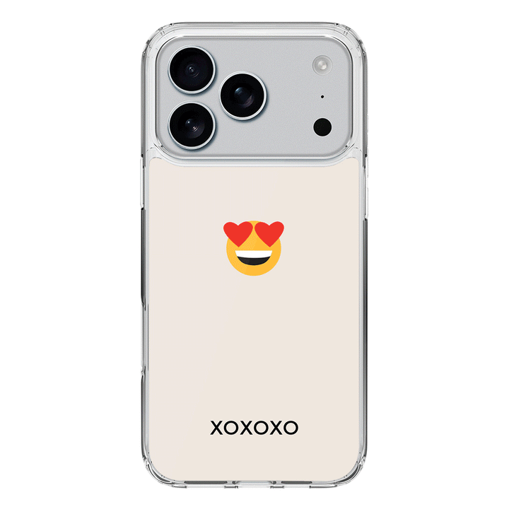Apple iPhone 17 Pro / Clear MagSafe Custom Text Emojis Emoticons, Phone Case - Stylizedd.com