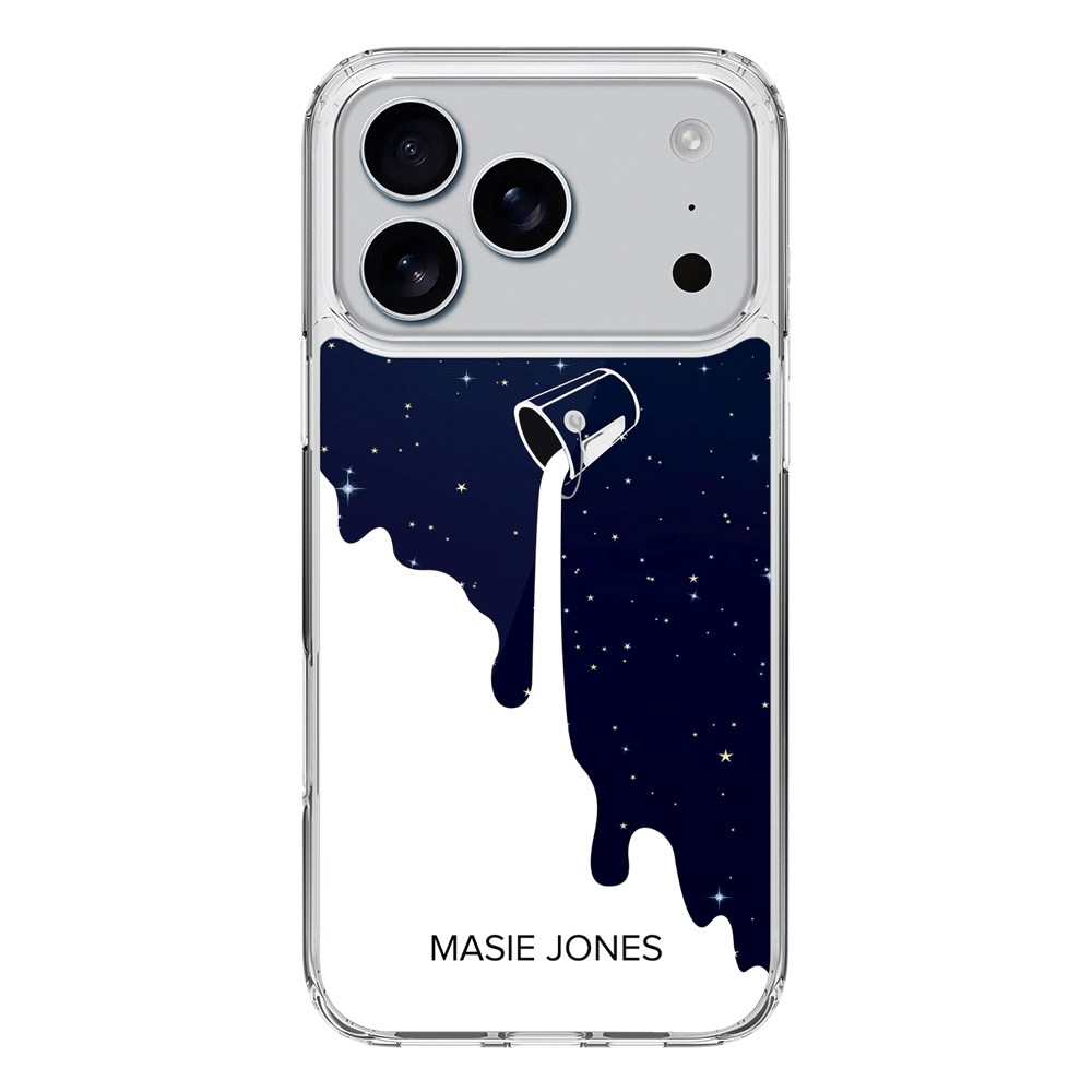 Apple iPhone 17 Pro / Clear MagSafe Personalized Name Milky Way, Phone Case - Stylizedd.com