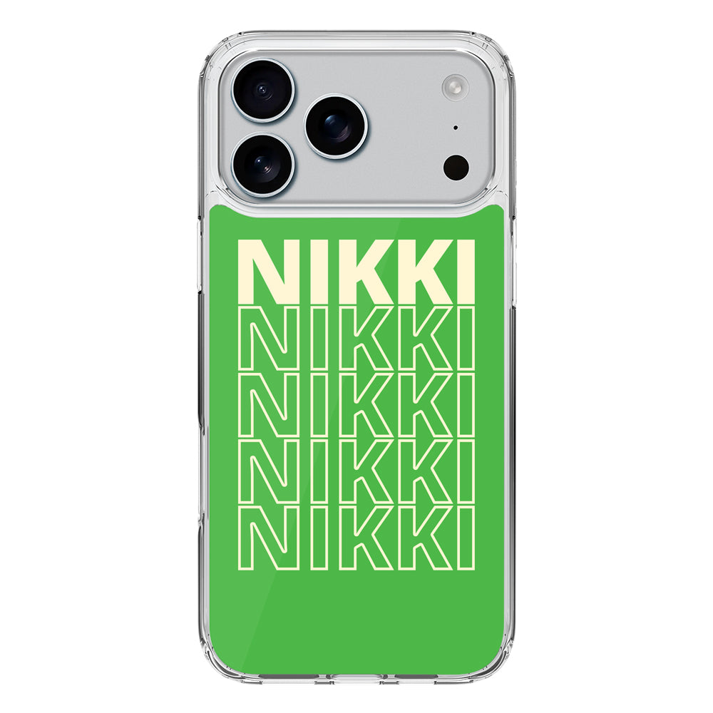 Apple iPhone 17 Pro Max / Clear MagSafe Repeated Monogram Phone Case - Stylizedd.com