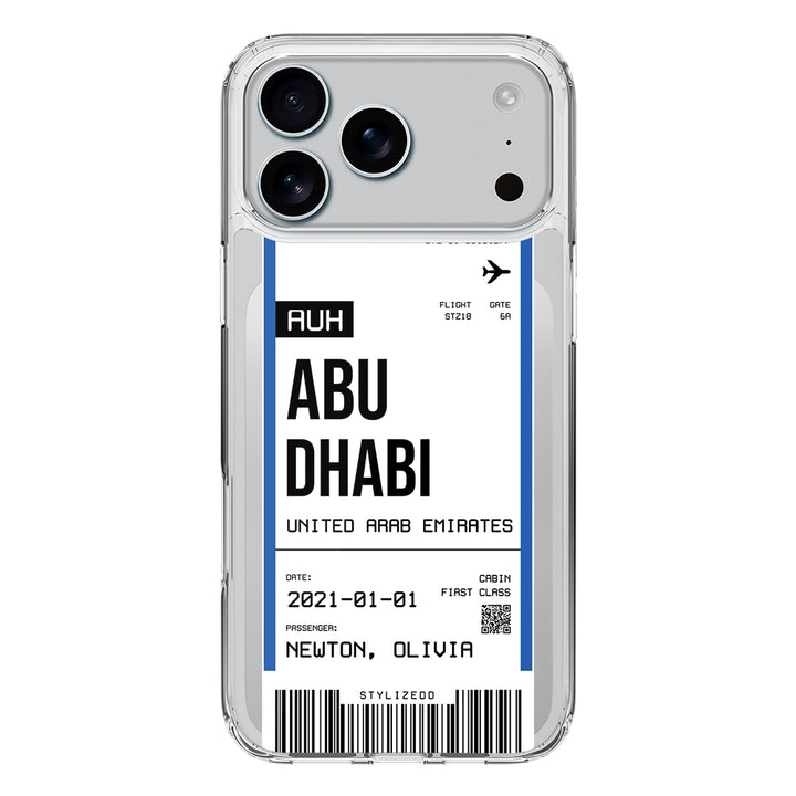 Apple iPhone 17 Pro Max / Clear MagSafe Custom Flight Boarding Pass Ticket Phone Case - Stylizedd.com