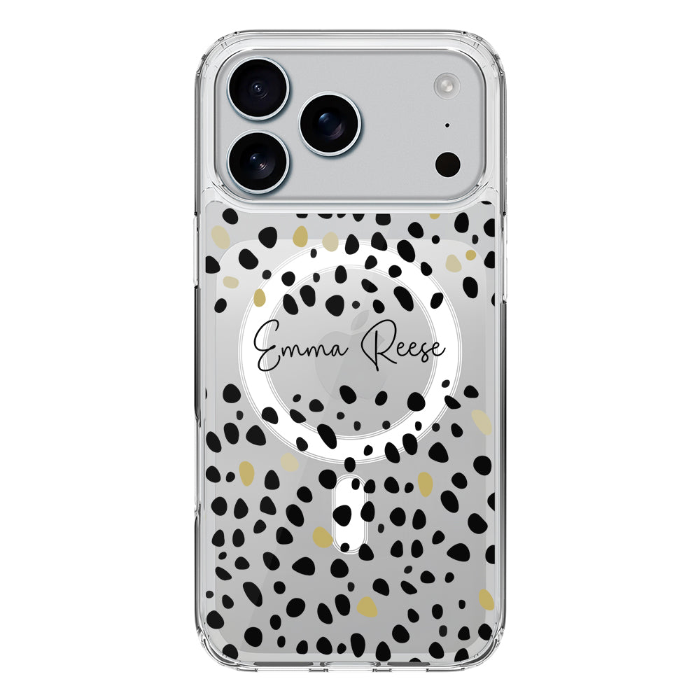 Apple iPhone 17 Pro Max / Clear MagSafe Pebble Multi Color Custom Text, My Name Phone Case - Stylizedd.com
