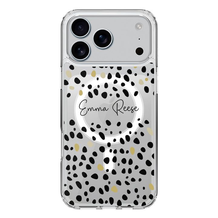 Apple iPhone 17 Pro Max / Clear MagSafe Pebble Multi Color Custom Text, My Name Phone Case - Stylizedd.com
