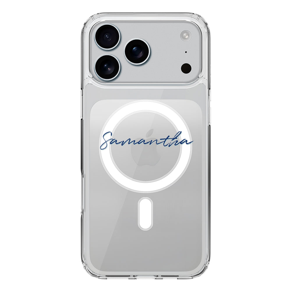 Apple iPhone 17 Pro Max / Clear MagSafe Custom Text, My Name Phone Case - Stylizedd.com