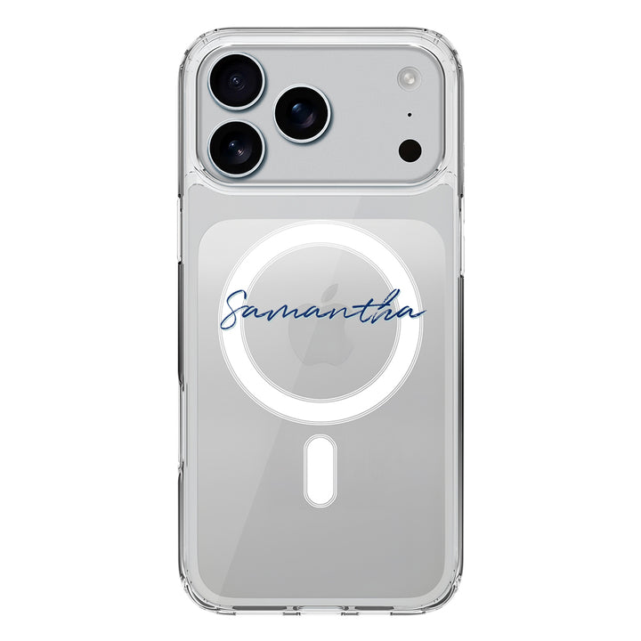 Apple iPhone 17 Pro Max / Clear MagSafe Custom Text, My Name Phone Case - Stylizedd.com