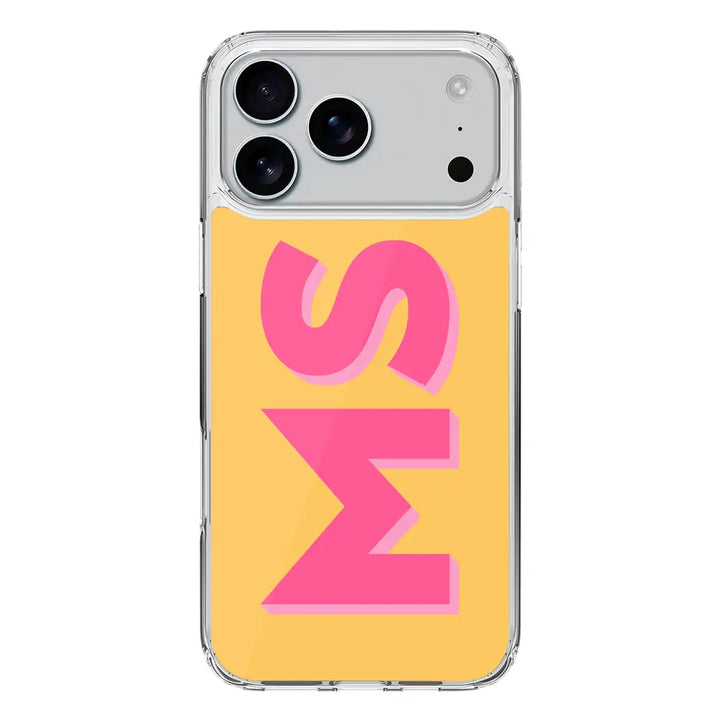Apple iPhone 17 Pro Max / Clear MagSafe Personalized Monogram Initial 3D Shadow Text Phone Case - Stylizedd.com