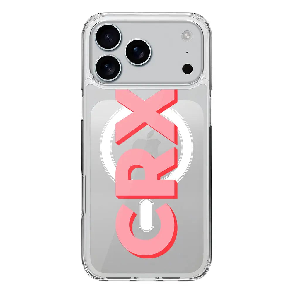 Apple iPhone 17 Pro Max / Clear MagSafe Personalized Monogram Initial 3D Shadow Text Phone Case - Stylizedd.com