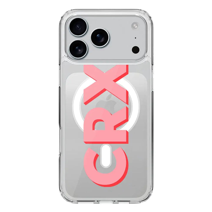 Apple iPhone 17 Pro Max / Clear MagSafe Personalized Monogram Initial 3D Shadow Text Phone Case - Stylizedd.com