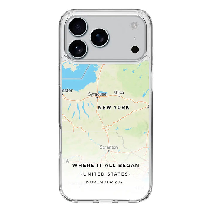 Apple iPhone 17 Pro Max / Clear MagSafe Personalized map, Phone Case - Stylizedd.com